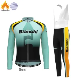 2003 Bianchi Fleece Retro Long Cycling Kits