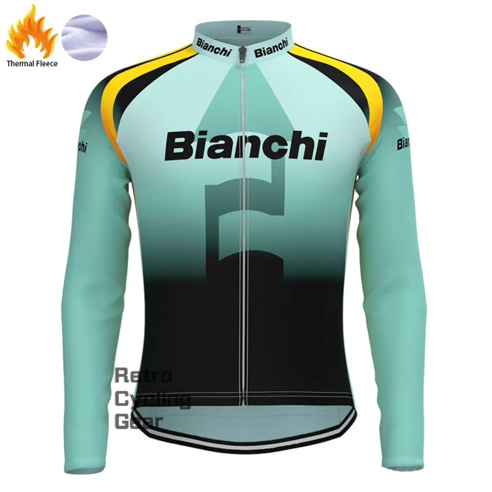 2003 Bianchi Fleece Retro Long Cycling Kits