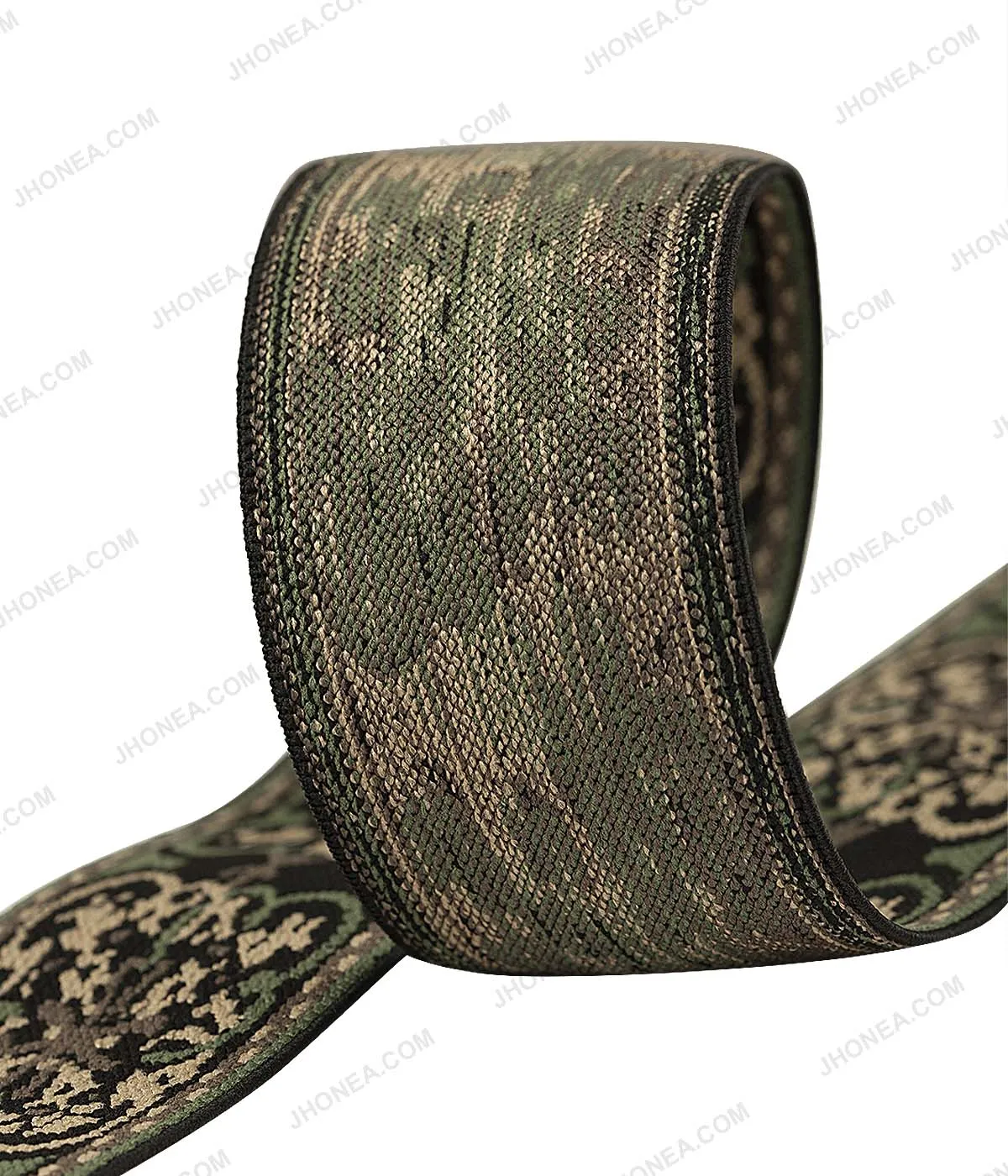 3.8cm (1.5inch) Ethnic Jacquard Webbing Elastic For Men & Women