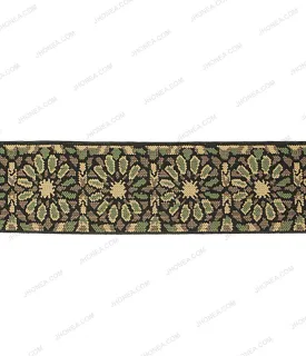 3.8cm (1.5inch) Repetitive Floral Motif Soft Woven Elastic Trim