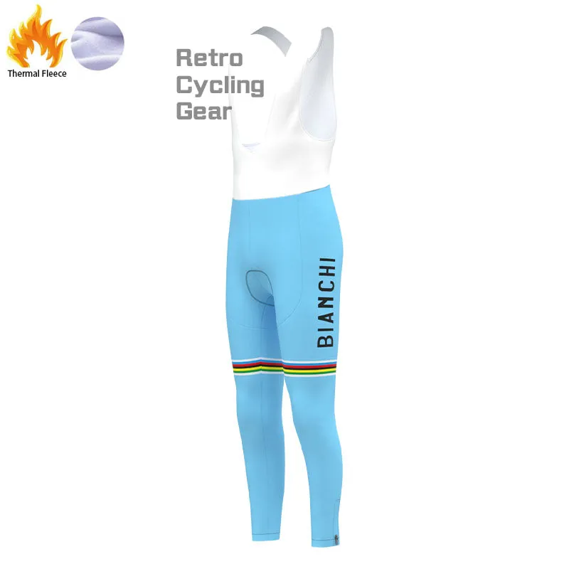 Bianchi Water Blue Fleece Retro Cycling Kits