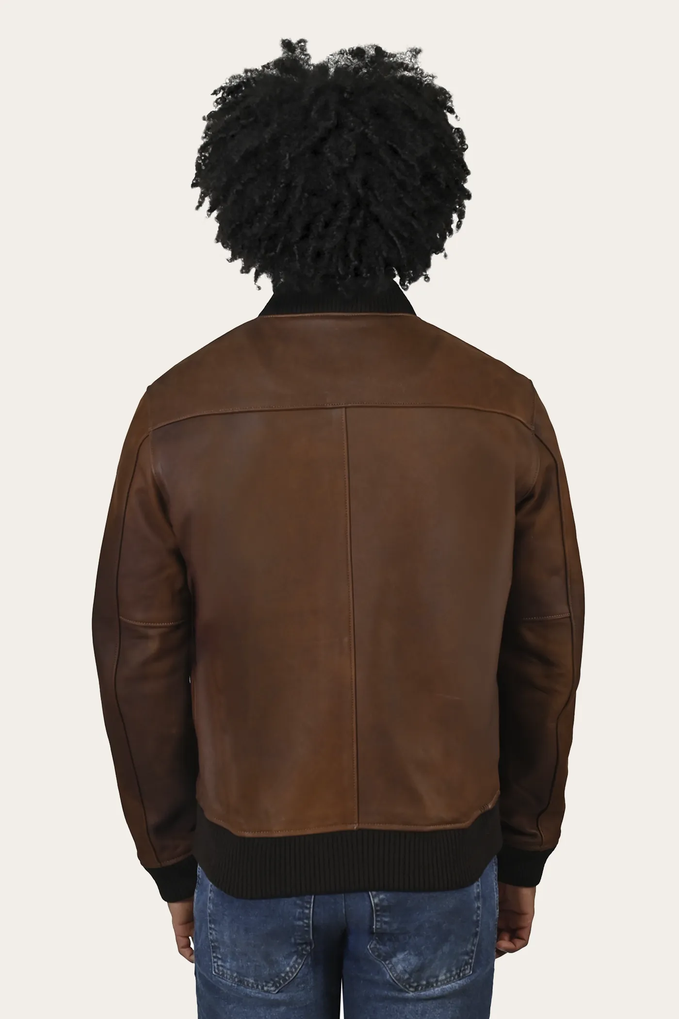 Classic Leather Bomber Jacket