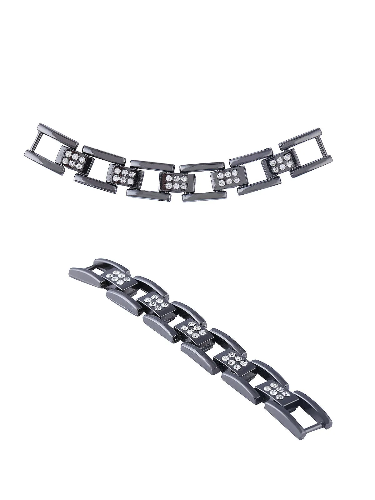 Classic Shiny Gunmetal Decorative Diamond Metal Connector