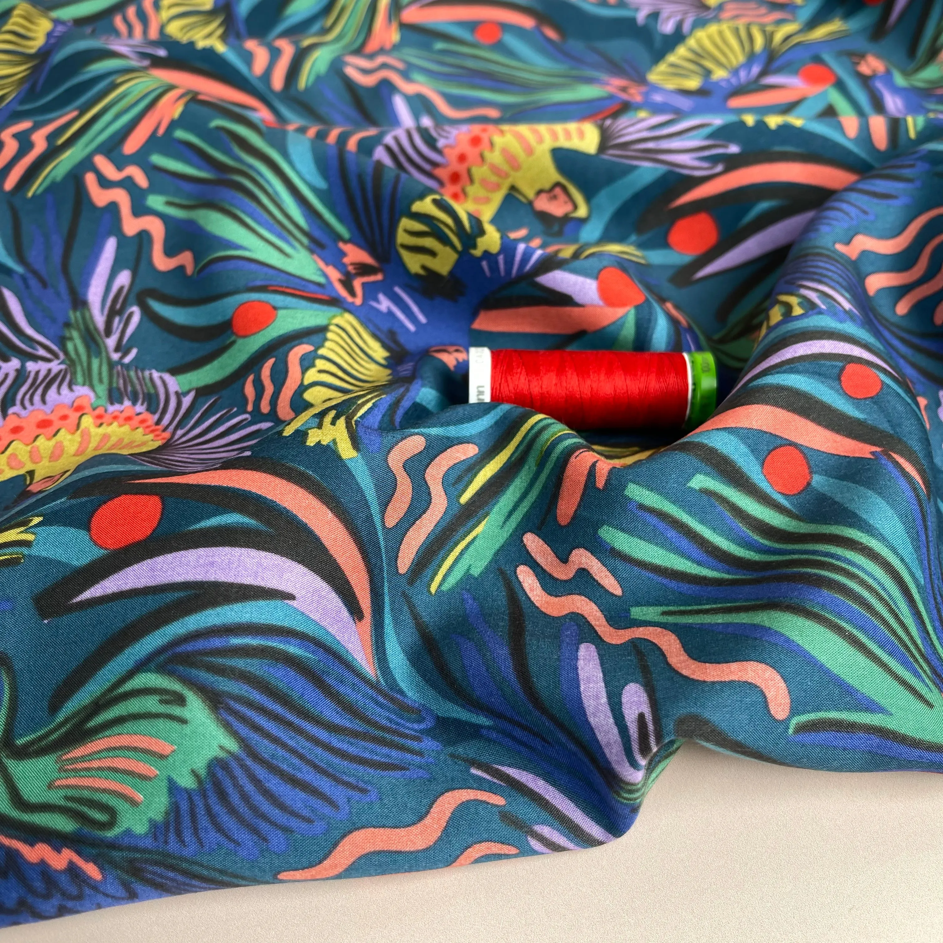 Cloud 9 Fabrics - Jungle Birds from Wildscape Modal Rayon