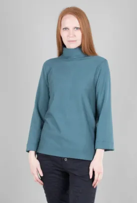 Cozy Mock-Neck Top, Teal