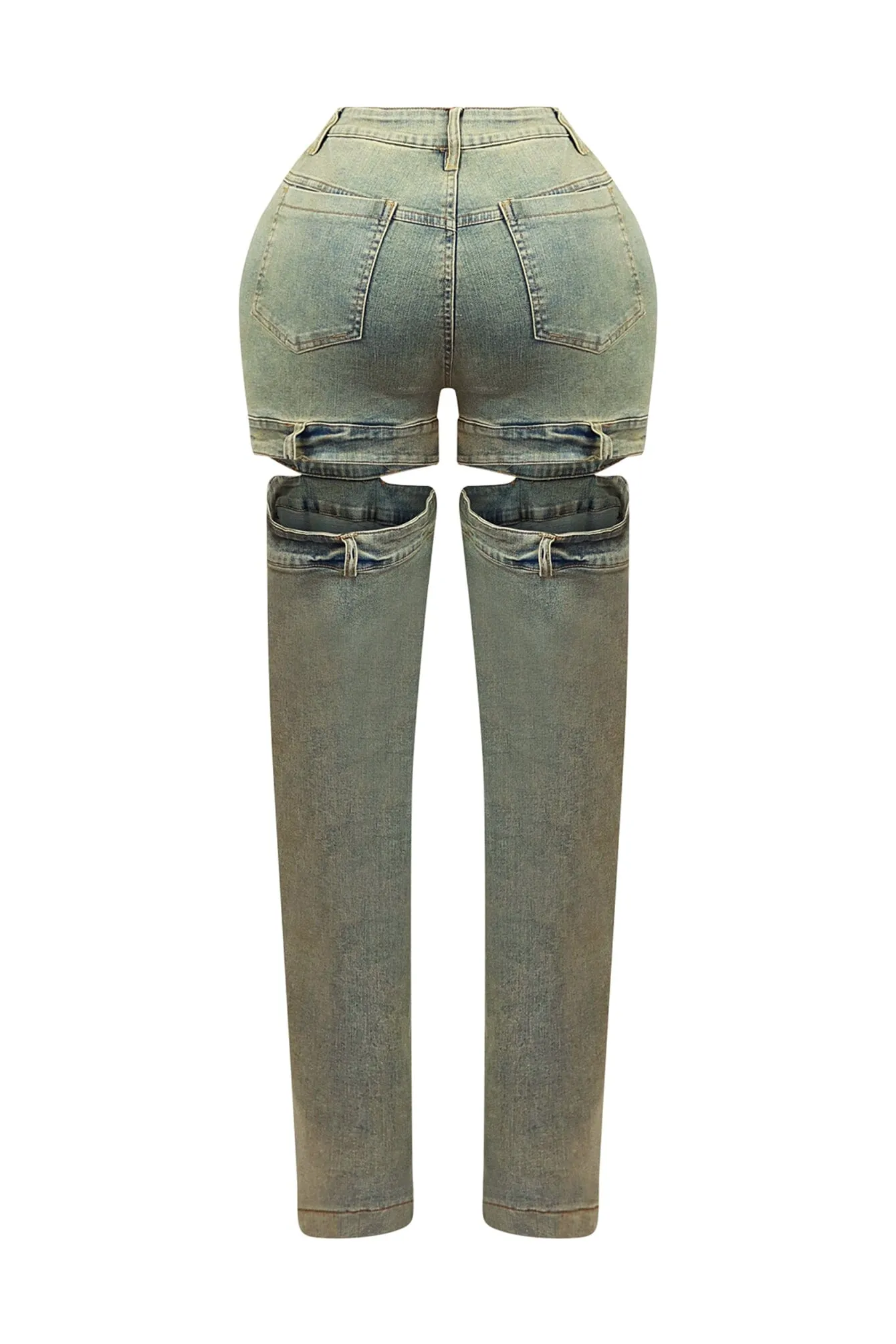 Darby Washed Cut Out Denim Jeans