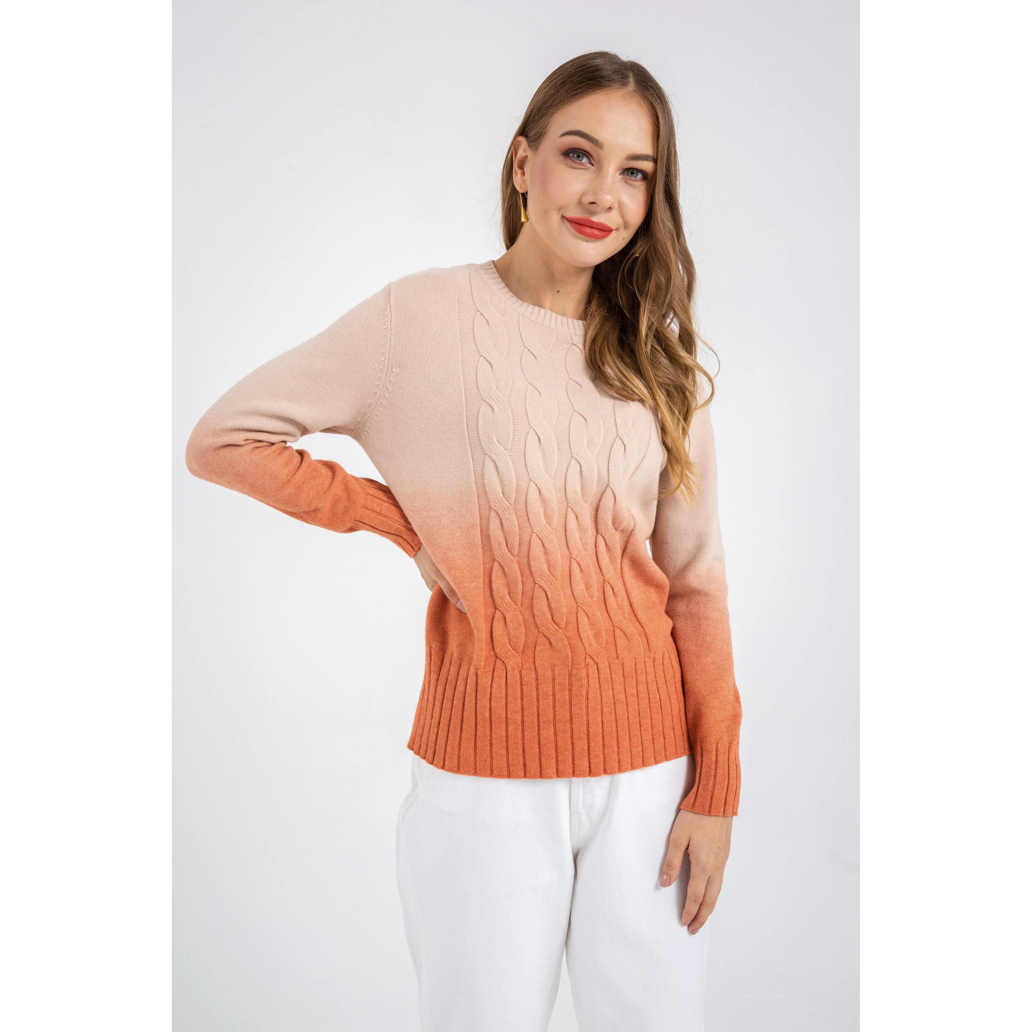 Dip Dye Knitted Sweater