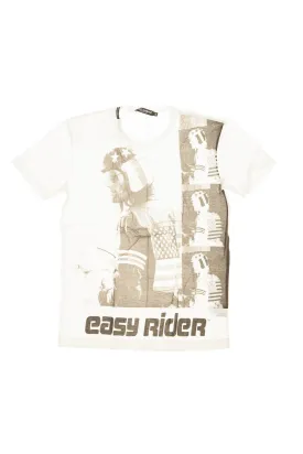 Dolce & Gabbana - White Short Sleeve "Easy Rider" T Shirt - IT 48