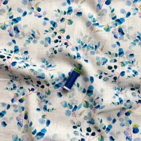 Eucalyptus Leaves Linen Cotton Blend Fabric