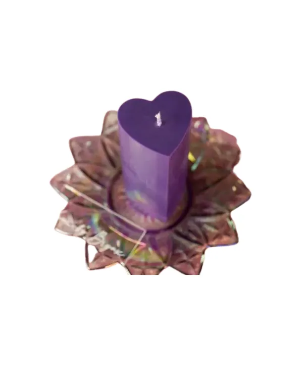 For Play Drip Pillar Candle in Purple