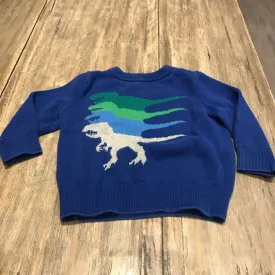 Gap 100%cotton Blue sweaters 12-18m dinos