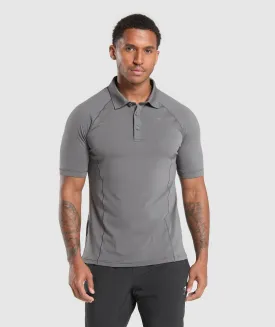 Gymshark Performance Polo Shirt - Pitch Grey