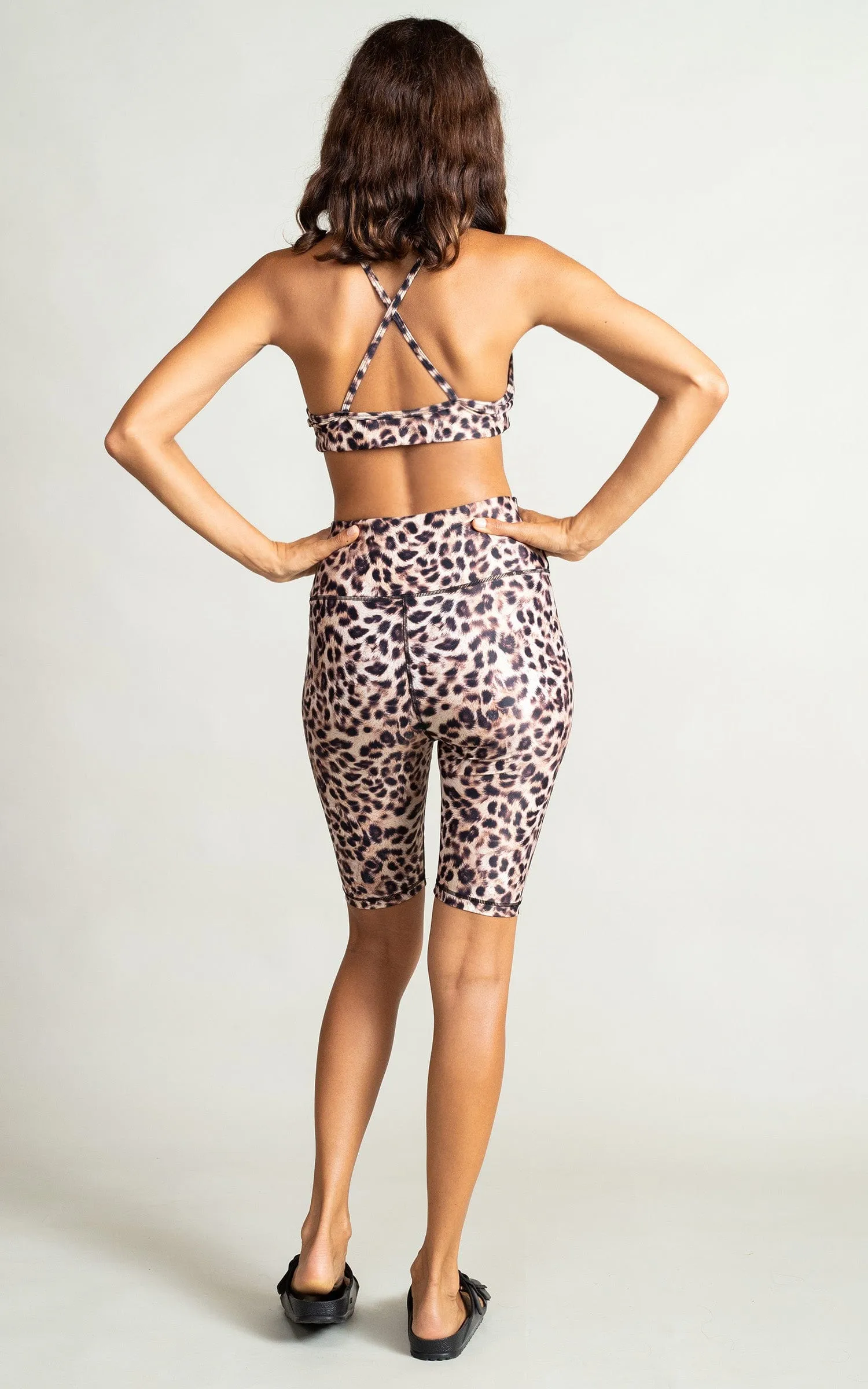 HALO Akira Cycling Shorts in Natural Leopard