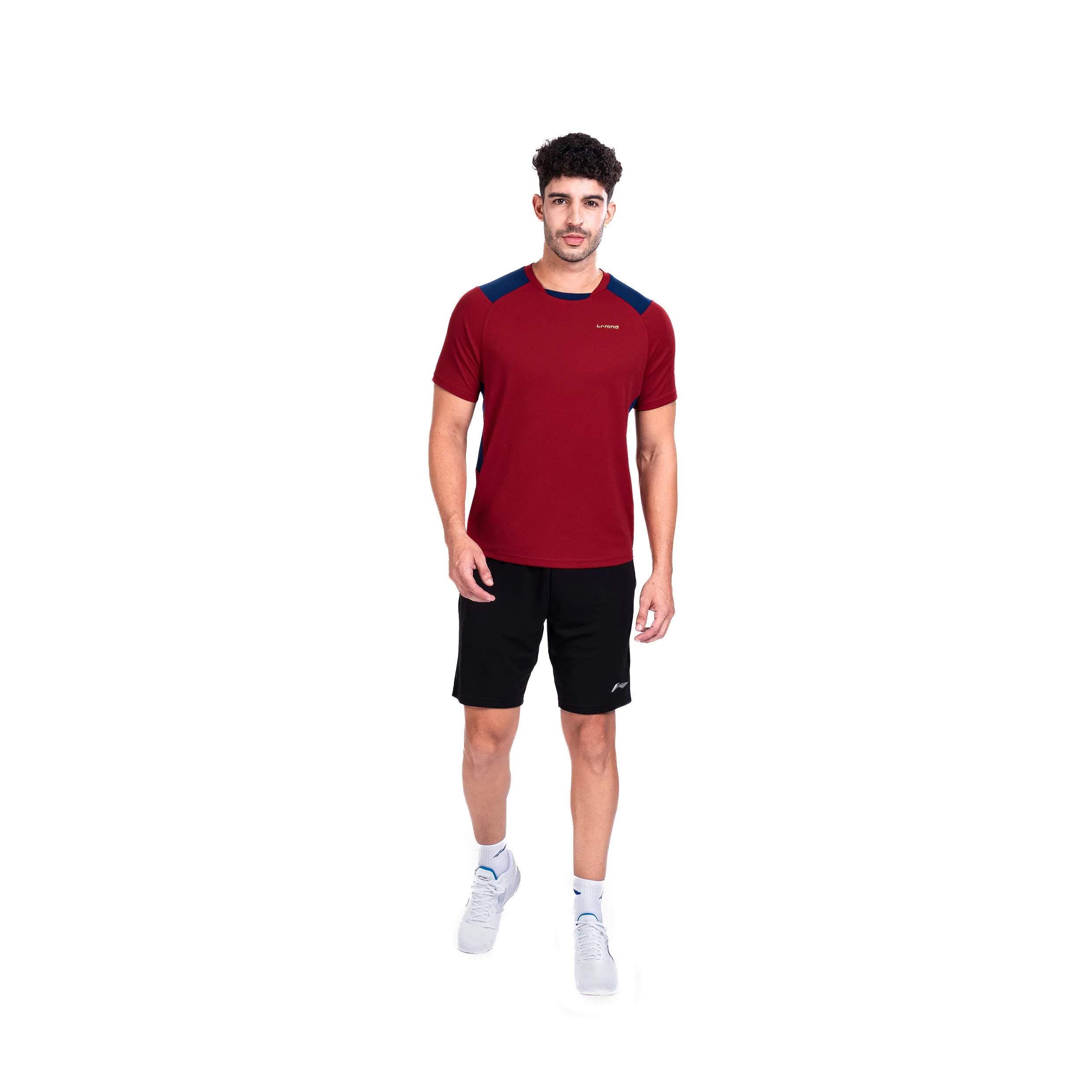 Li-Ning Flip Side T-Shirt (MAROON ; L)