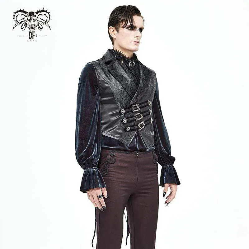 Men's Gothic Victorian Jacquard High/Low Swallow-tailed Waistcoats