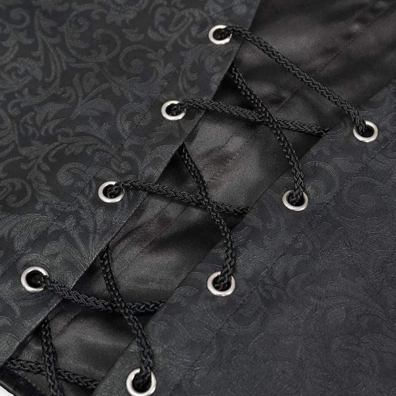 Men's Gothic Victorian Jacquard High/Low Swallow-tailed Waistcoats