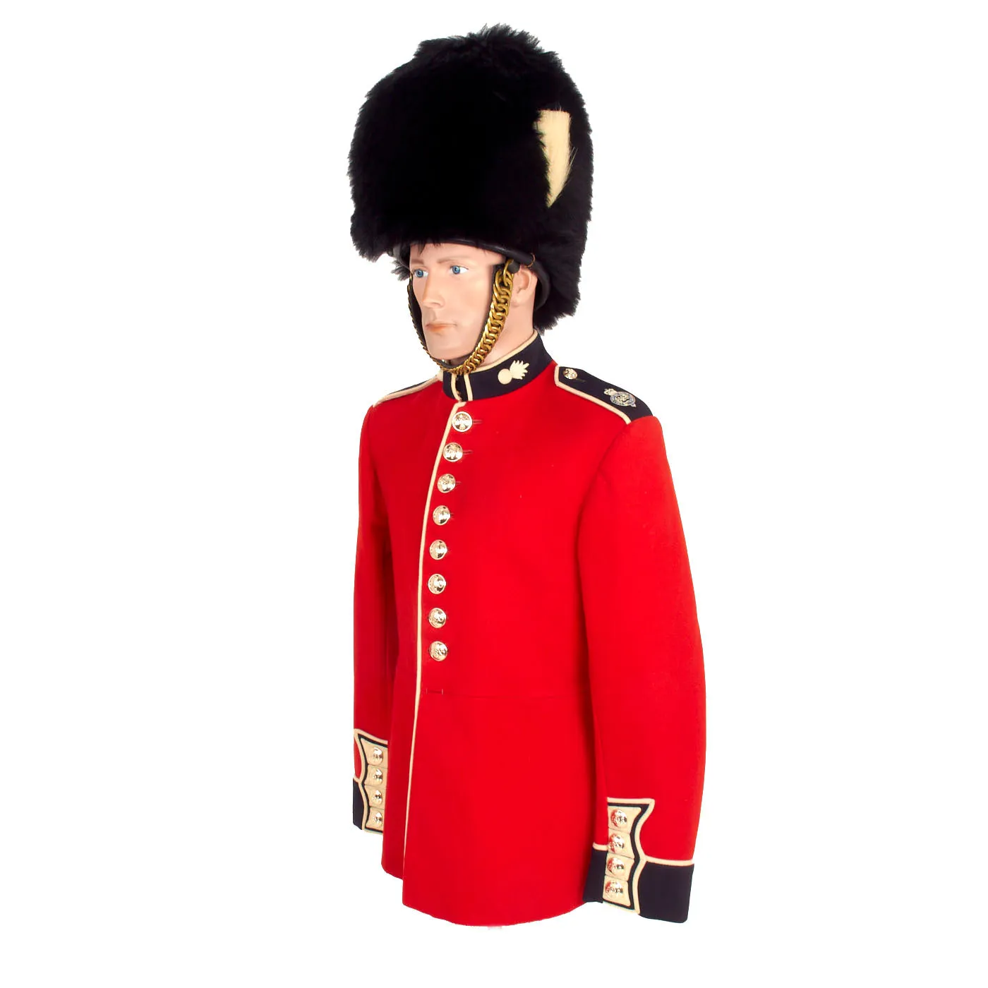 Original British Grenadier Guards Bearskin Helmet & Home Service Dress Tunic - Recent Issue