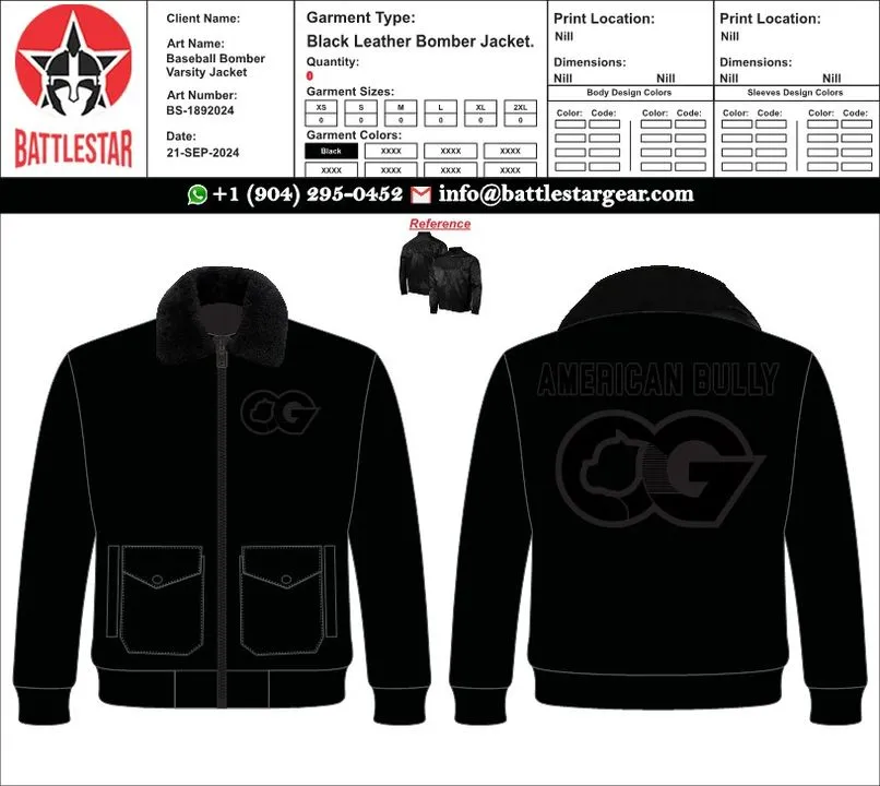 Personalized Order of Two Full Leather Jackets (As Discussed)