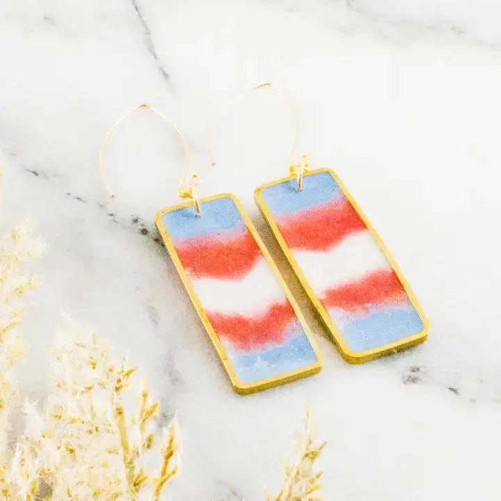 Rectangle Earrings Pride Ombres