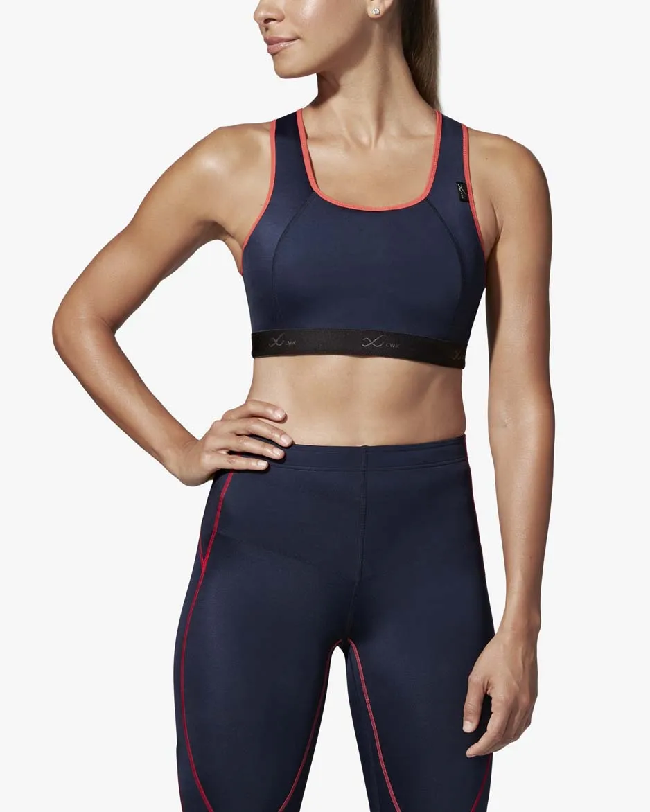 Xtra Support High Impact Sports Bra: True Navy/Hot Coral